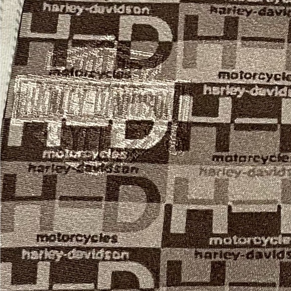 Harley Davidson men’s tonal print tie - Picture 4 of 4